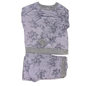 Splendid Matching Purple Floral Jogger Pajama Set | Size M